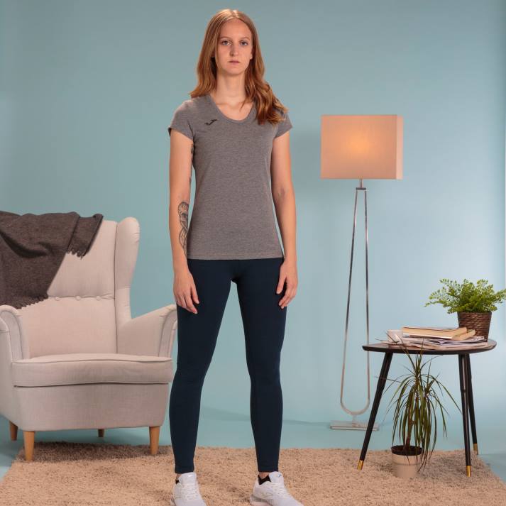 Joma 82P4R1626 مزيج الرمادي قميص بأكمام قصيرة فيرونا نحيف