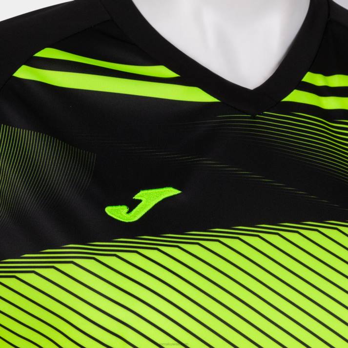 Joma 82P4R1627 نيون أصفر أسود قميص بأكمام قصيرة سوبر نوفا الثاني نحيف