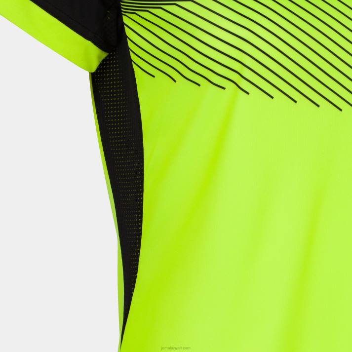 Joma 82P4R1627 نيون أصفر أسود قميص بأكمام قصيرة سوبر نوفا الثاني نحيف