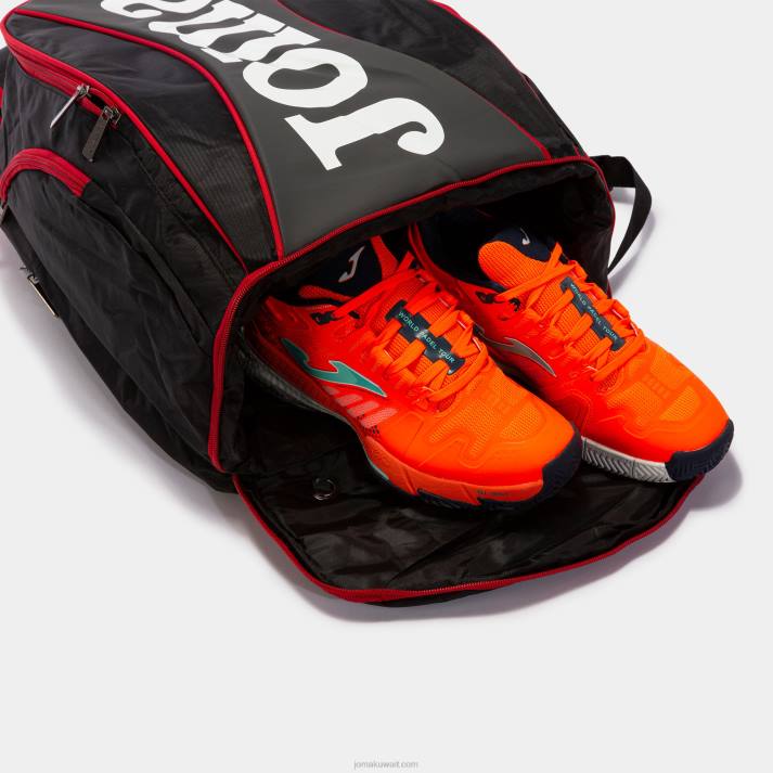 Joma 82P4R162 أسود أحمر حقيبة حذاء على ظهره مفتوحة
