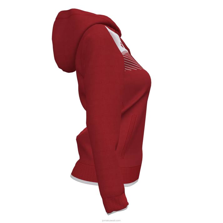 Joma 82P4R1680 احمر ابيض سوبر نوفا II سترة مقنعين نحيف