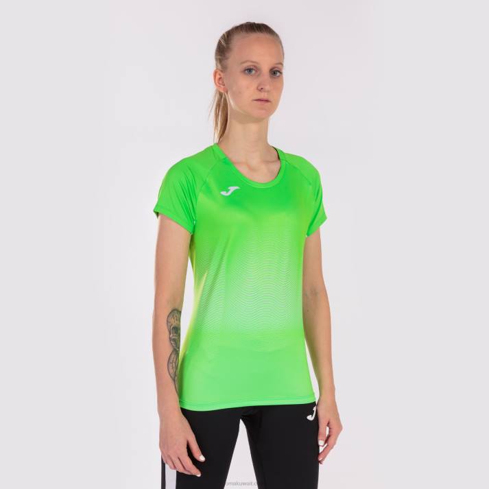 Joma 82P4R1683 الفلورسنت الأخضر الأبيض قميص قصير الأكمام النخبة السابع نحيف