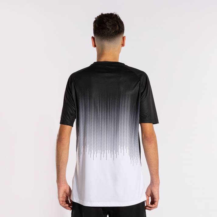 Joma 82P4R168 أبيض أسود قميص بأكمام قصيرة النمر الرابع رجال