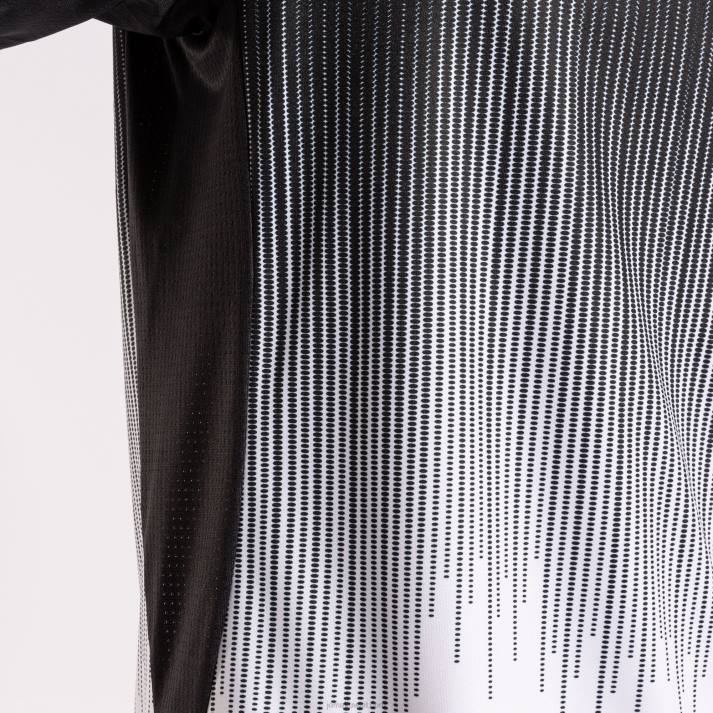 Joma 82P4R168 أبيض أسود قميص بأكمام قصيرة النمر الرابع رجال