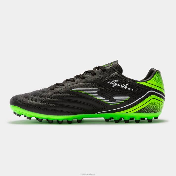 Joma 82P4R16 أسود أخضر نيون حذاء كرة القدم aguila 22 العشب الصناعي
