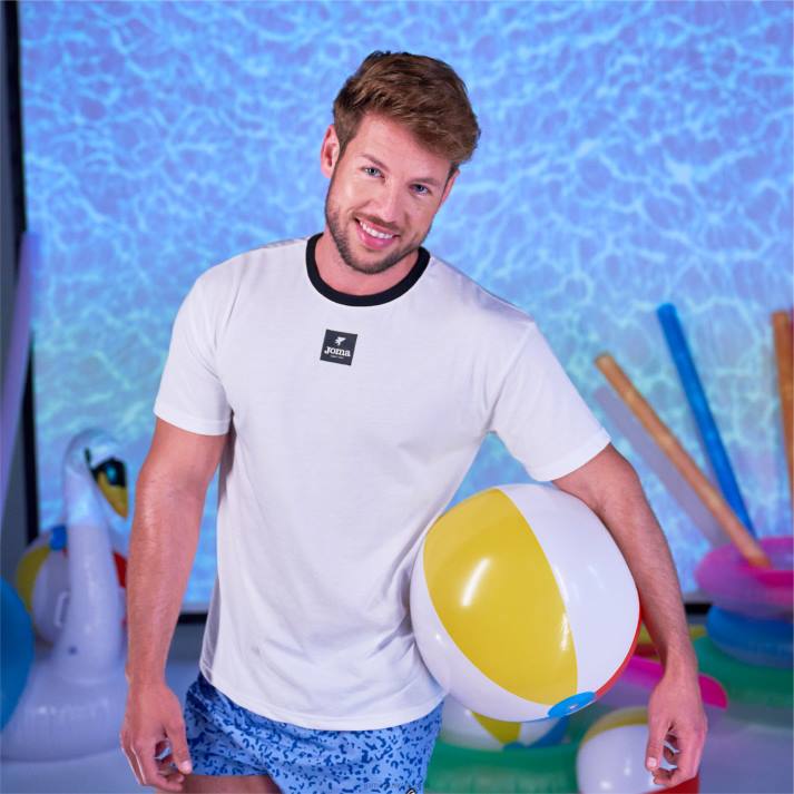 Joma 82P4R170 أبيض قميص قصير الاكمام كاليفورنيا رجال