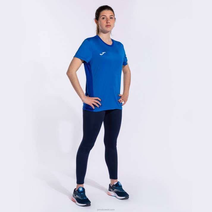 Joma 82P4R1712 الأزرق الملكي قميص قصير الأكمام الفائز الثاني نحيف