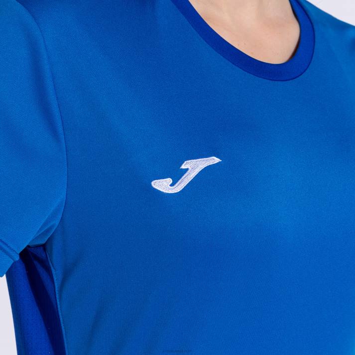 Joma 82P4R1712 الأزرق الملكي قميص قصير الأكمام الفائز الثاني نحيف