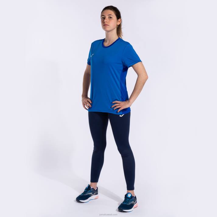 Joma 82P4R1712 الأزرق الملكي قميص قصير الأكمام الفائز الثاني نحيف