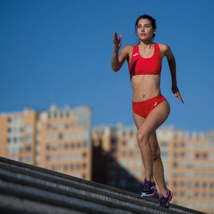 Joma 82P4R1719 أحمر المنافسة الرقبة دفئا أوليمبيا نحيف