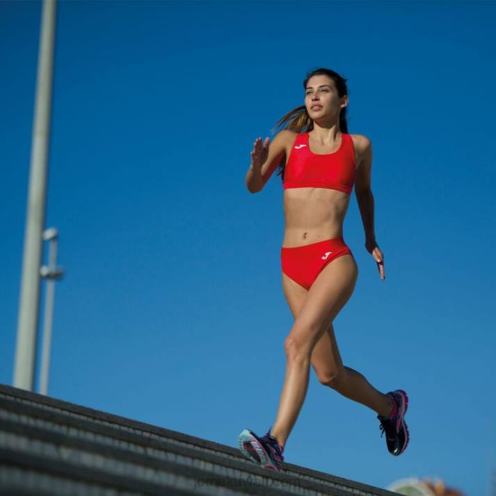 Joma 82P4R1719 أحمر المنافسة الرقبة دفئا أوليمبيا نحيف