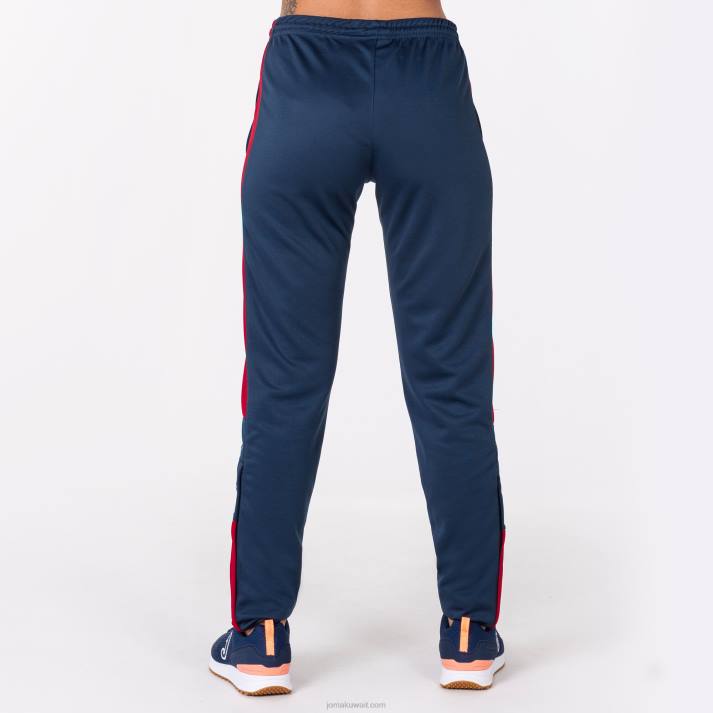 Joma 82P4R1724 الأزرق الداكن الأحمر بطولة السراويل الطويلة الرابع نحيف