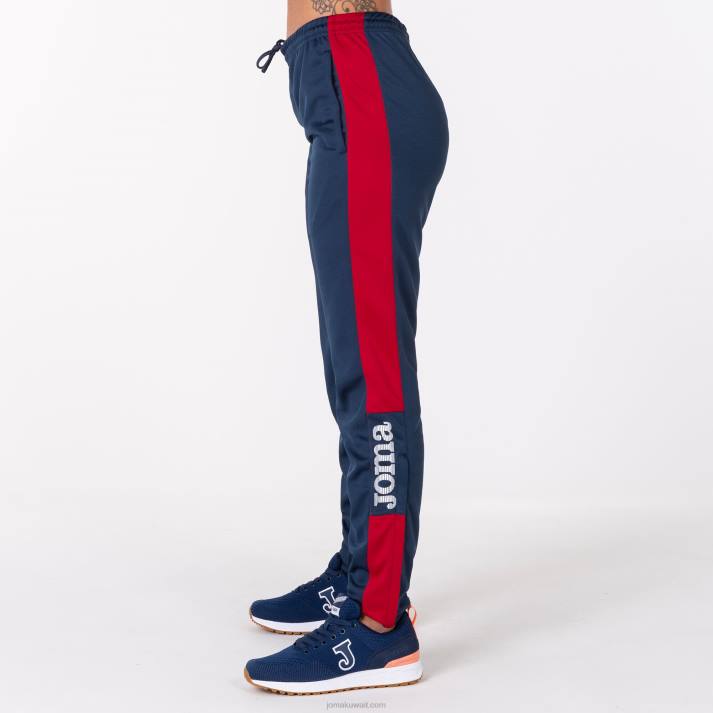 Joma 82P4R1724 الأزرق الداكن الأحمر بطولة السراويل الطويلة الرابع نحيف