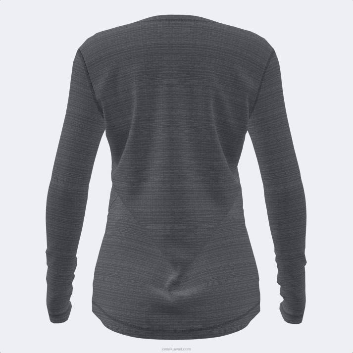 Joma 82P4R1729 الرمادي الداكن مستكشف قميص طويل الأكمام نحيف
