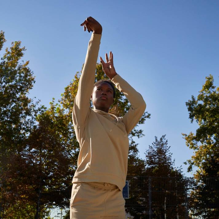 Joma 82P4R1732 اللون البيج دافني سترة مقنعين نحيف