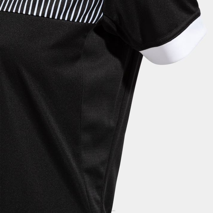 Joma 82P4R1746 أسود أبيض قميص بأكمام قصيرة مستعر أعظم صديق للبيئة نحيف