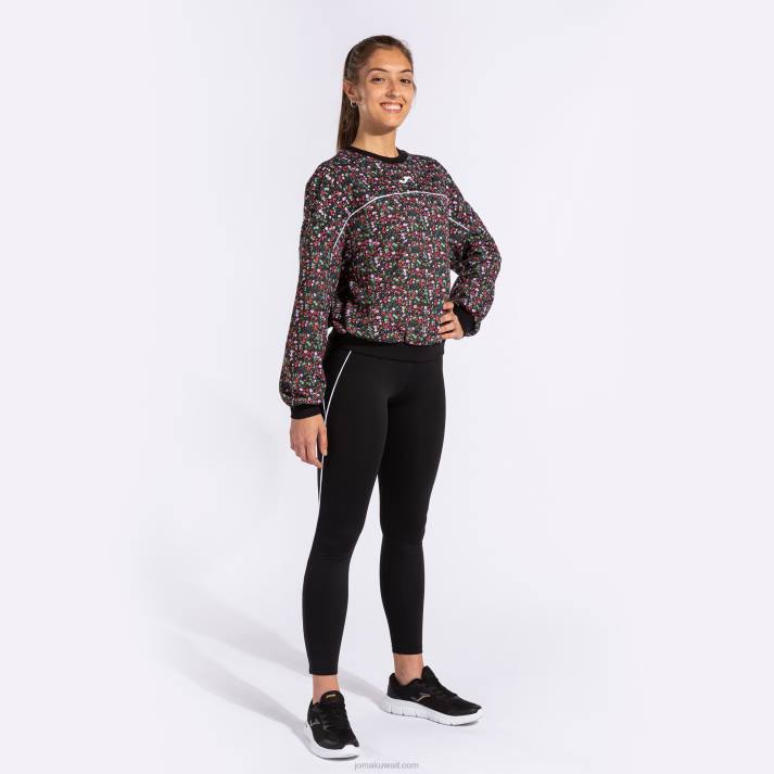 Joma 82P4R1755 أسود وردي كاكي قميص من النوع الثقيل دافني نحيف