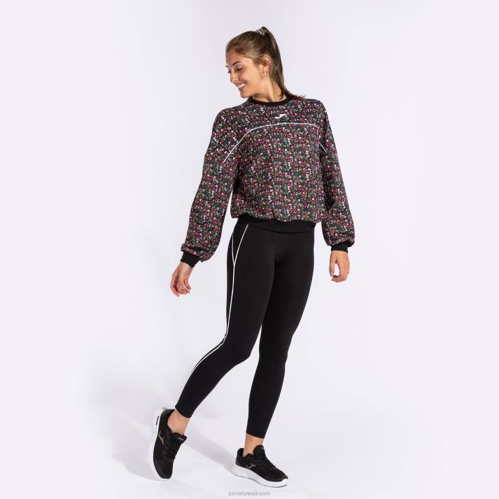 Joma 82P4R1755 أسود وردي كاكي قميص من النوع الثقيل دافني نحيف