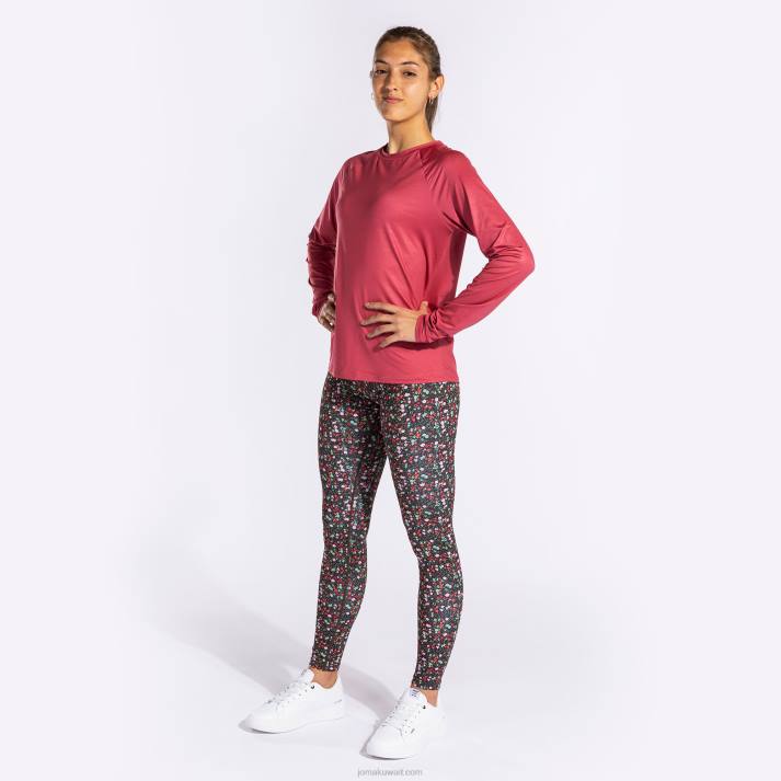 Joma 82P4R1764 لون القرنفل قميص بأكمام طويلة دافني نحيف