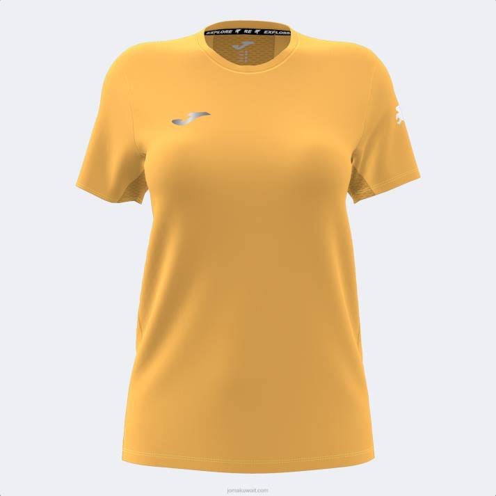 Joma 82P4R1777 البرتقالي قميص قصير الأكمام المستكشف نحيف