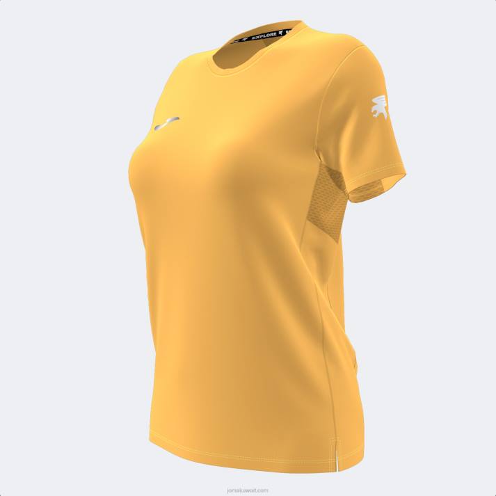 Joma 82P4R1777 البرتقالي قميص قصير الأكمام المستكشف نحيف