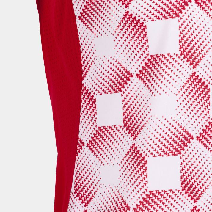 Joma 82P4R1781 احمر ابيض بلا أكمام تي شيرت سوبرنوفا الثالث نحيف