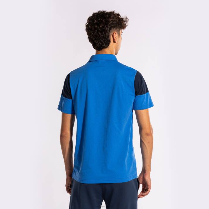 Joma 82P4R178 الأزرق الملكي الأزرق الداكن قميص بولو بأكمام قصيرة طاقم v رجال