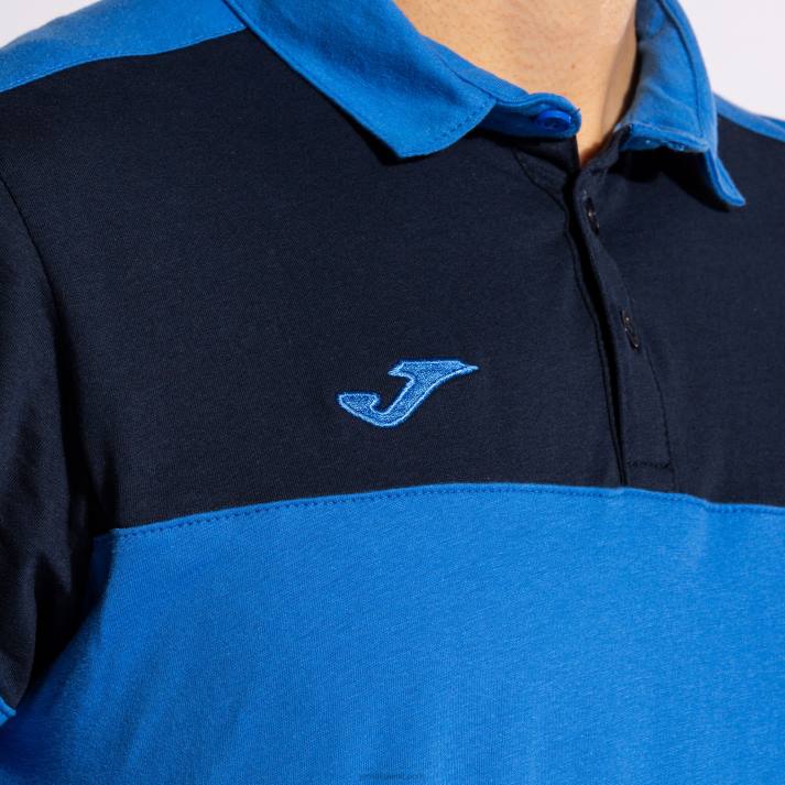 Joma 82P4R178 الأزرق الملكي الأزرق الداكن قميص بولو بأكمام قصيرة طاقم v رجال