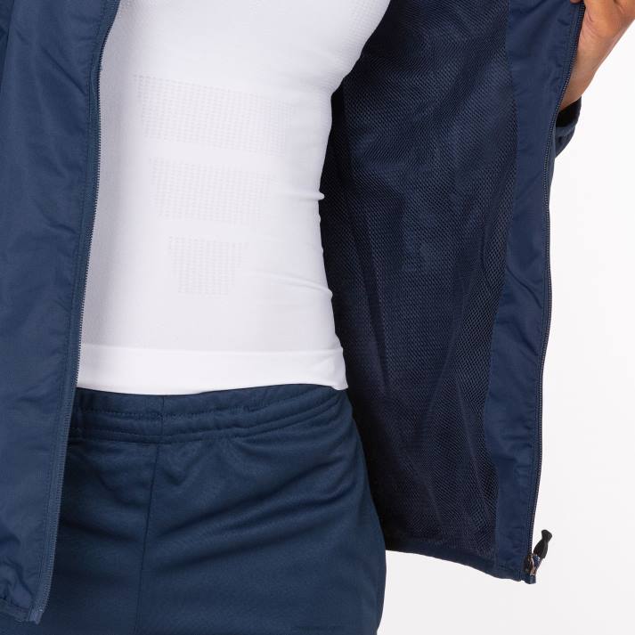 Joma 82P4R1799 الأزرق الداكن والأصفر بطولة سترة المطر الرابع نحيف