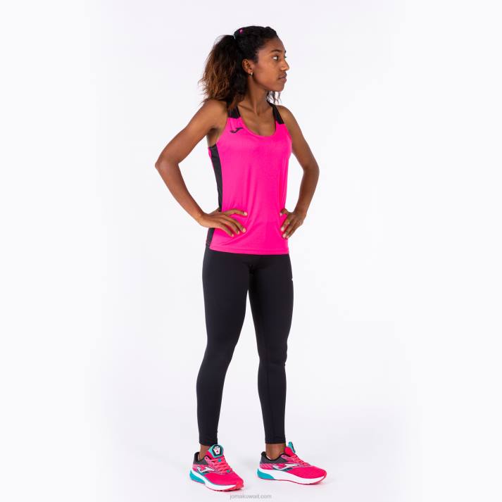 Joma 82P4R1812 نيون وردي أسود أعلى سجل للدبابات الثاني نحيف