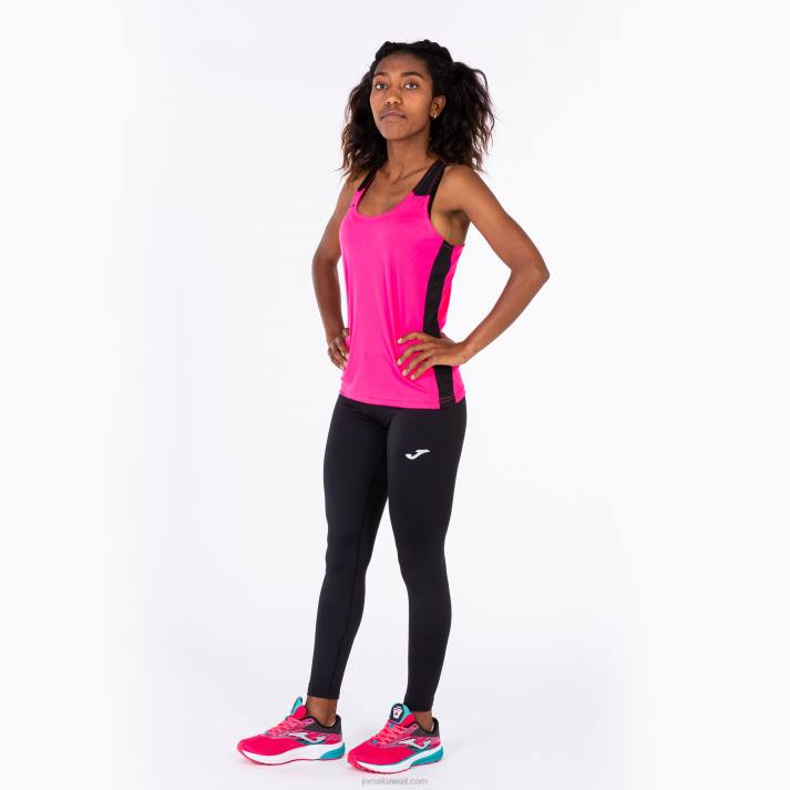 Joma 82P4R1812 نيون وردي أسود أعلى سجل للدبابات الثاني نحيف