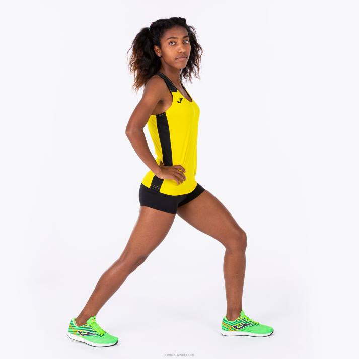 Joma 82P4R1813 أصفر أسود أعلى سجل للدبابات الثاني نحيف