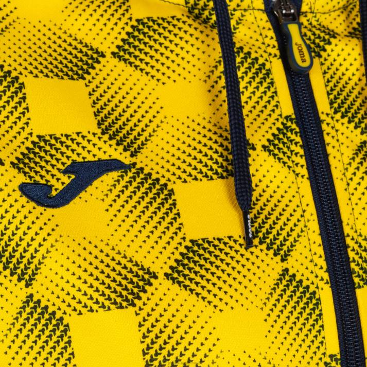 Joma 82P4R1817 الأزرق الداكن والأصفر سترة سوبرنوفا مقنعين III نحيف