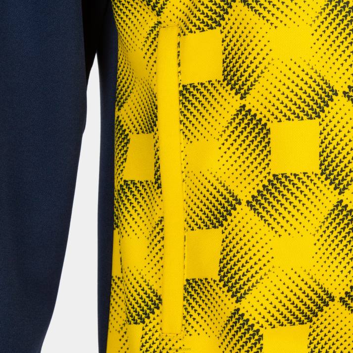 Joma 82P4R1817 الأزرق الداكن والأصفر سترة سوبرنوفا مقنعين III نحيف