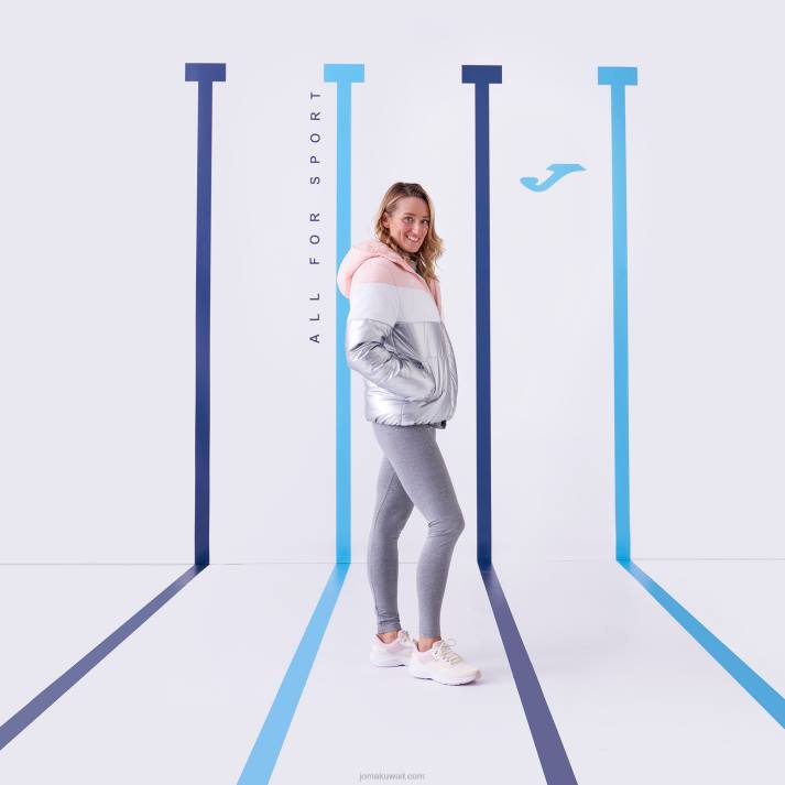 Joma 82P4R1830 مزيج الرمادي لباس ضيق طويل حنا نحيف