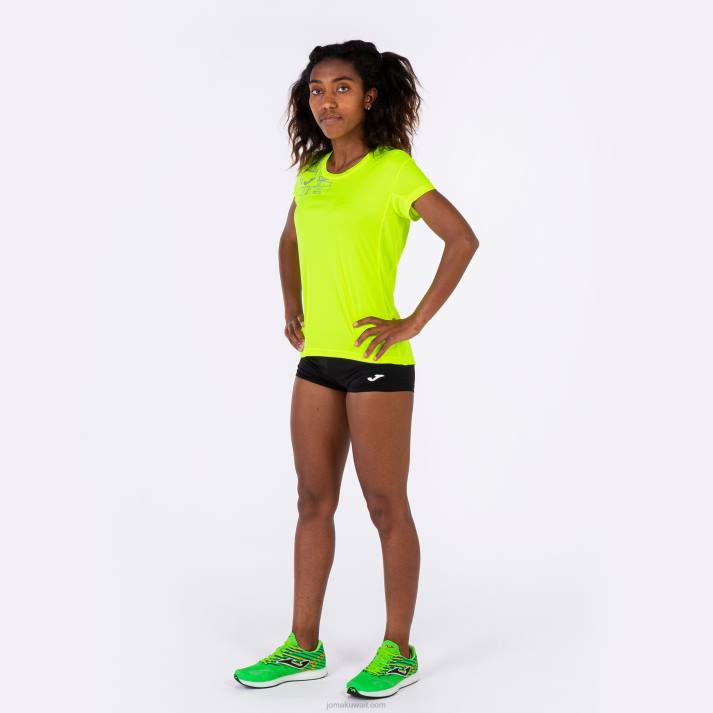 Joma 82P4R1838 الفلورسنت الأصفر قميص قصير الأكمام النخبة الثامن نحيف