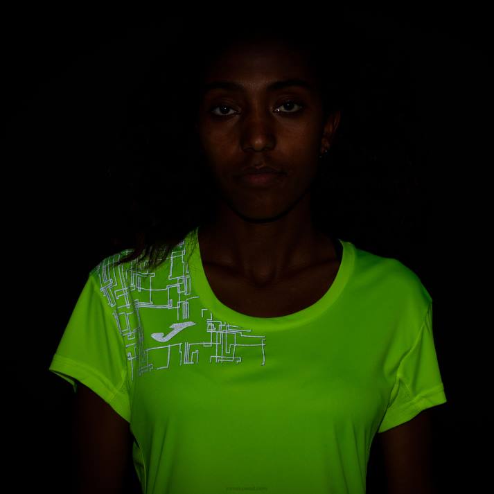 Joma 82P4R1838 الفلورسنت الأصفر قميص قصير الأكمام النخبة الثامن نحيف