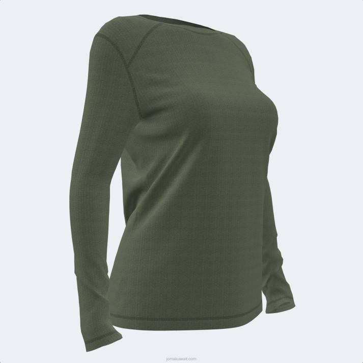 Joma 82P4R1848 الكاكي مستكشف قميص طويل الأكمام نحيف