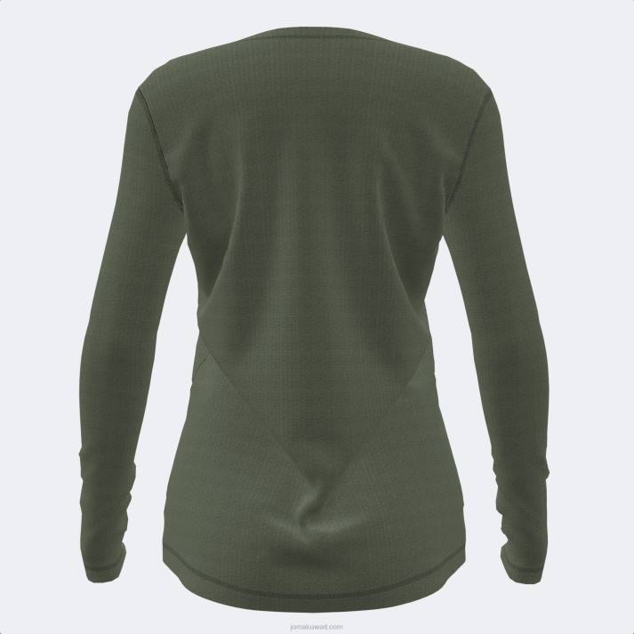 Joma 82P4R1848 الكاكي مستكشف قميص طويل الأكمام نحيف
