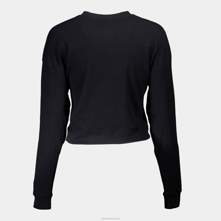 Joma 82P4R1849 أسود قميص من النوع الثقيل دافني نحيف