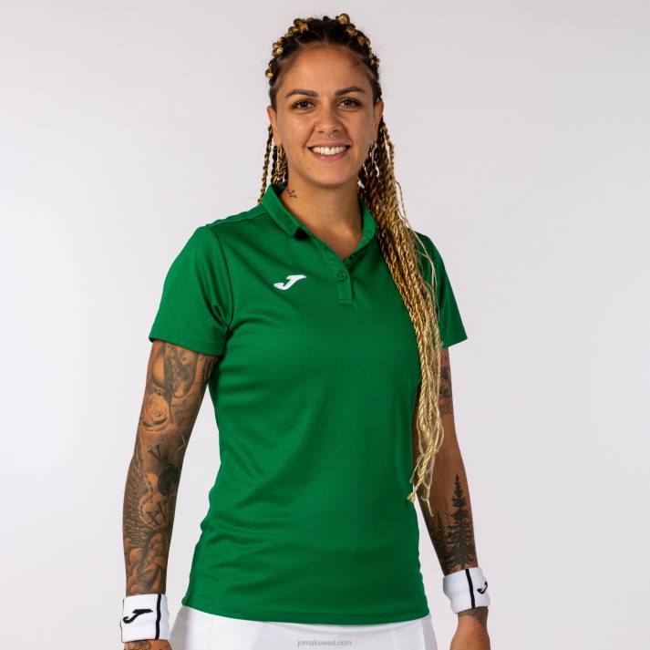 Joma 82P4R1859 أخضر قميص بولو قصير الأكمام هواية نحيف