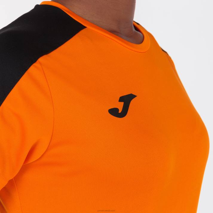 Joma 82P4R1887 برتقالي أسود أكاديمية قميص بأكمام قصيرة iii نحيف