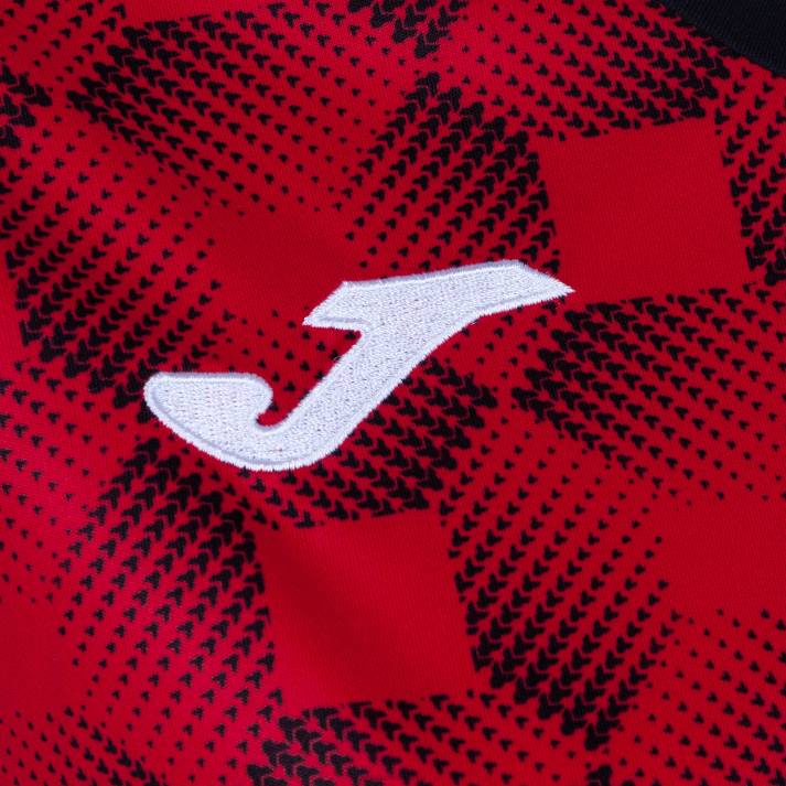 Joma 82P4R1889 أسود أحمر قميص بأكمام قصيرة سوبر نوفا iii نحيف