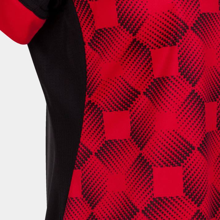 Joma 82P4R1889 أسود أحمر قميص بأكمام قصيرة سوبر نوفا iii نحيف
