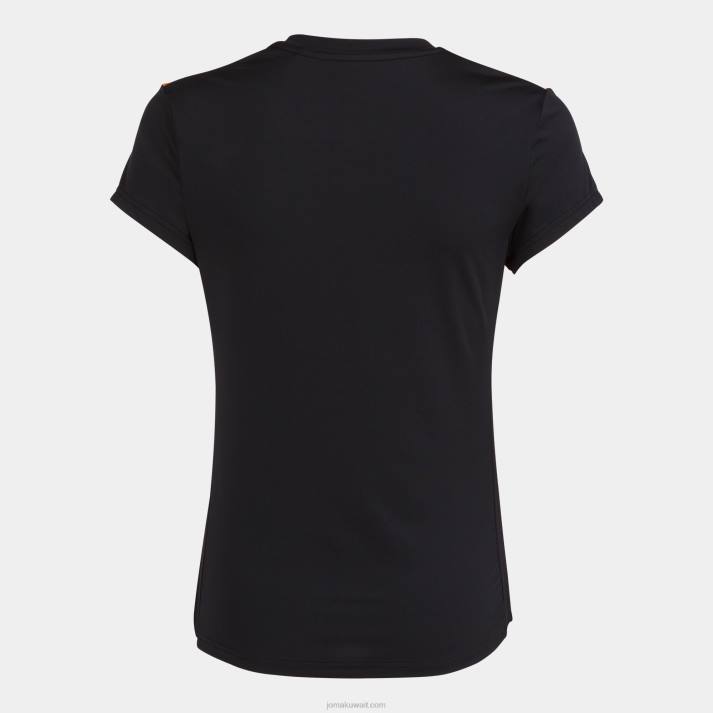 Joma 82P4R1893 برتقالة سوداء قميص قصير الأكمام النخبة الثامن نحيف