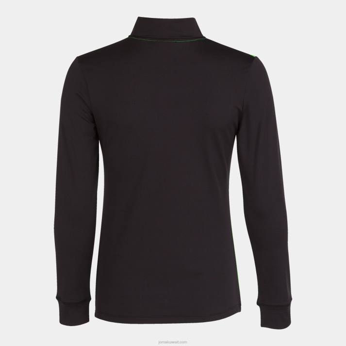 Joma 82P4R1895 أسود أخضر نيون قميص من النوع الثقيل النخبة الثامن نحيف
