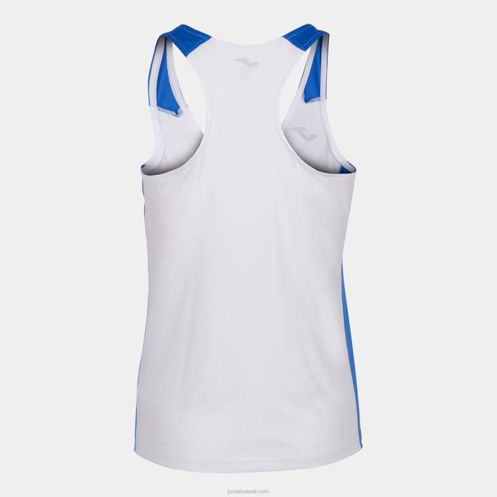 Joma 82P4R1899 أبيض أزرق ملكي أعلى سجل للدبابات الثاني نحيف