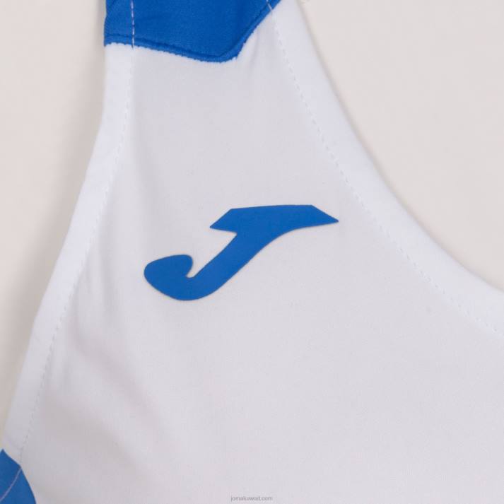 Joma 82P4R1899 أبيض أزرق ملكي أعلى سجل للدبابات الثاني نحيف