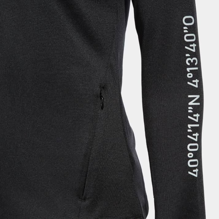 Joma 82P4R1910 أسود سترة r-city نحيف