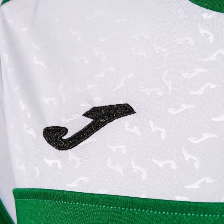 Joma 82P4R1912 أخضر أسود أبيض قميص طاقم قصير الأكمام v نحيف